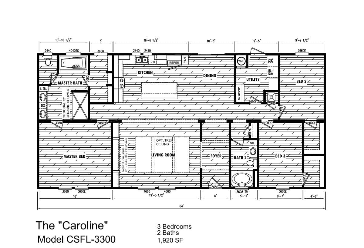 The carolina   home features