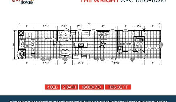 The wright floor plan home features