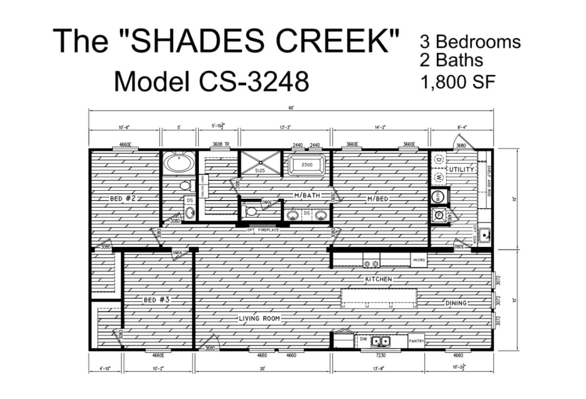 The shades creek floor plan home features