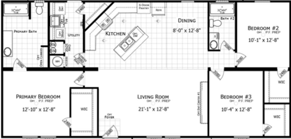 Huron floor plan home features
