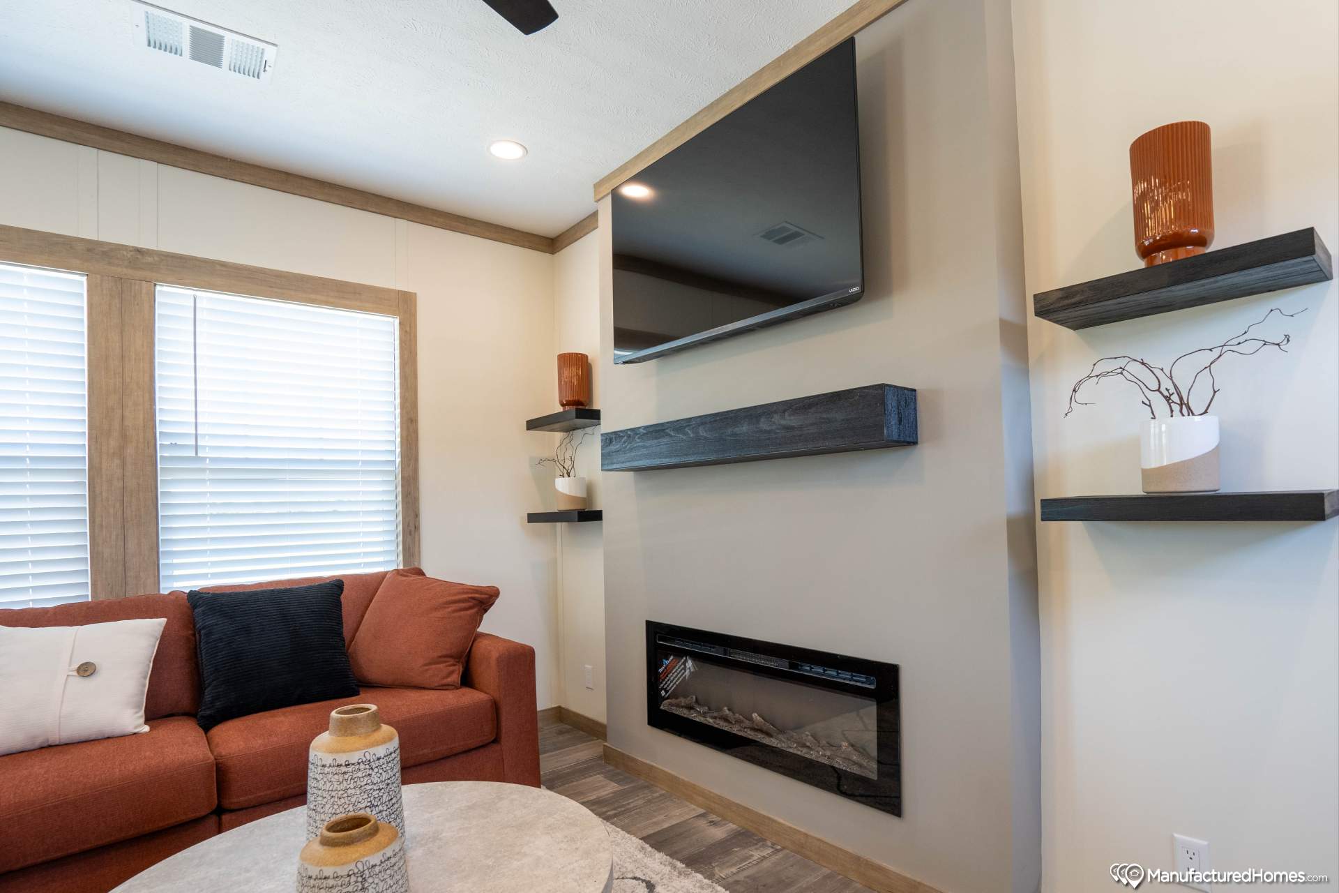 The caney creek interior home features