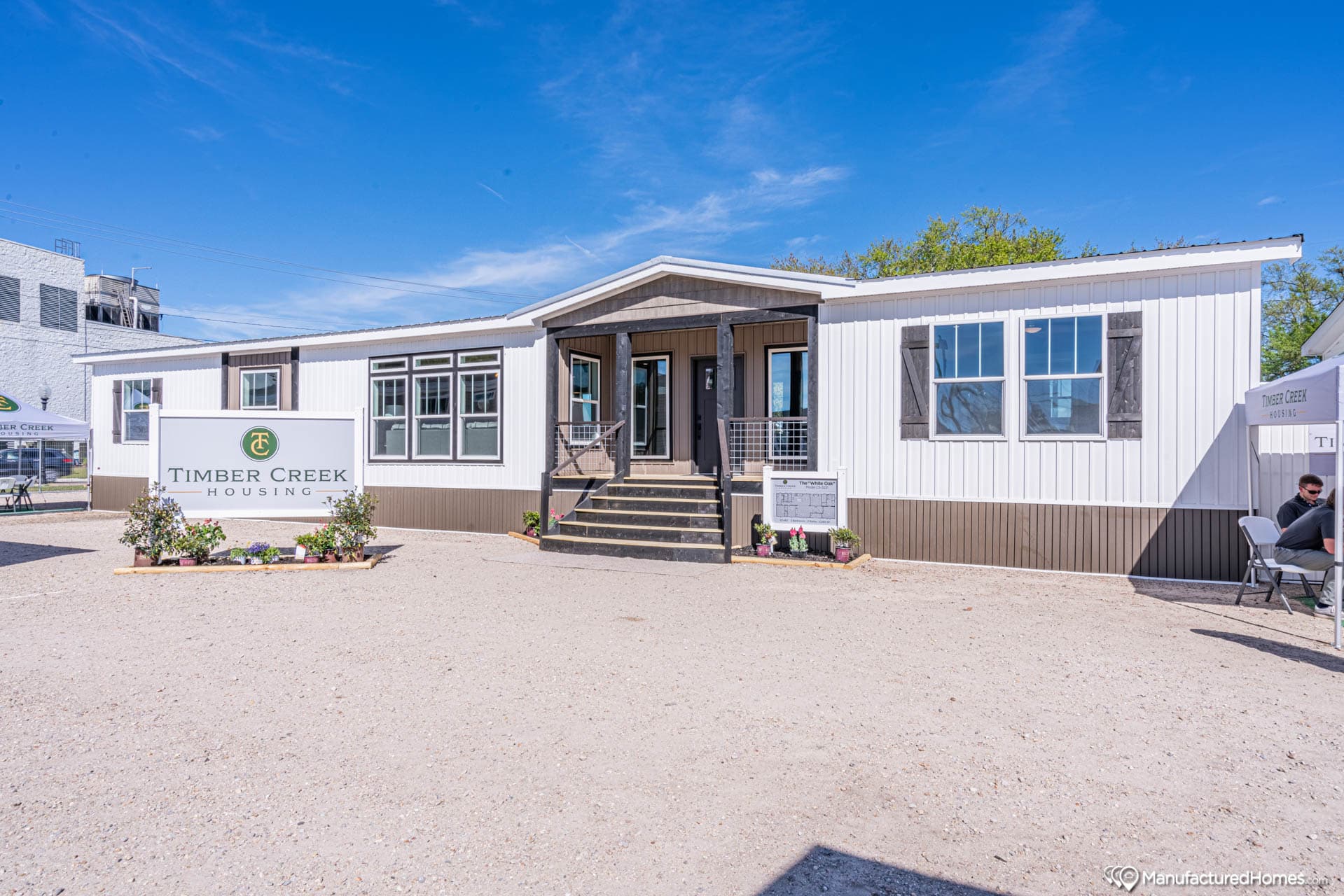 The white oak  exterior home features