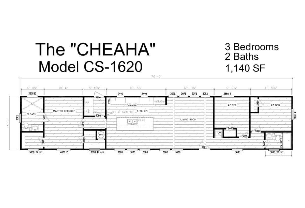 The cheaha floor plan home features