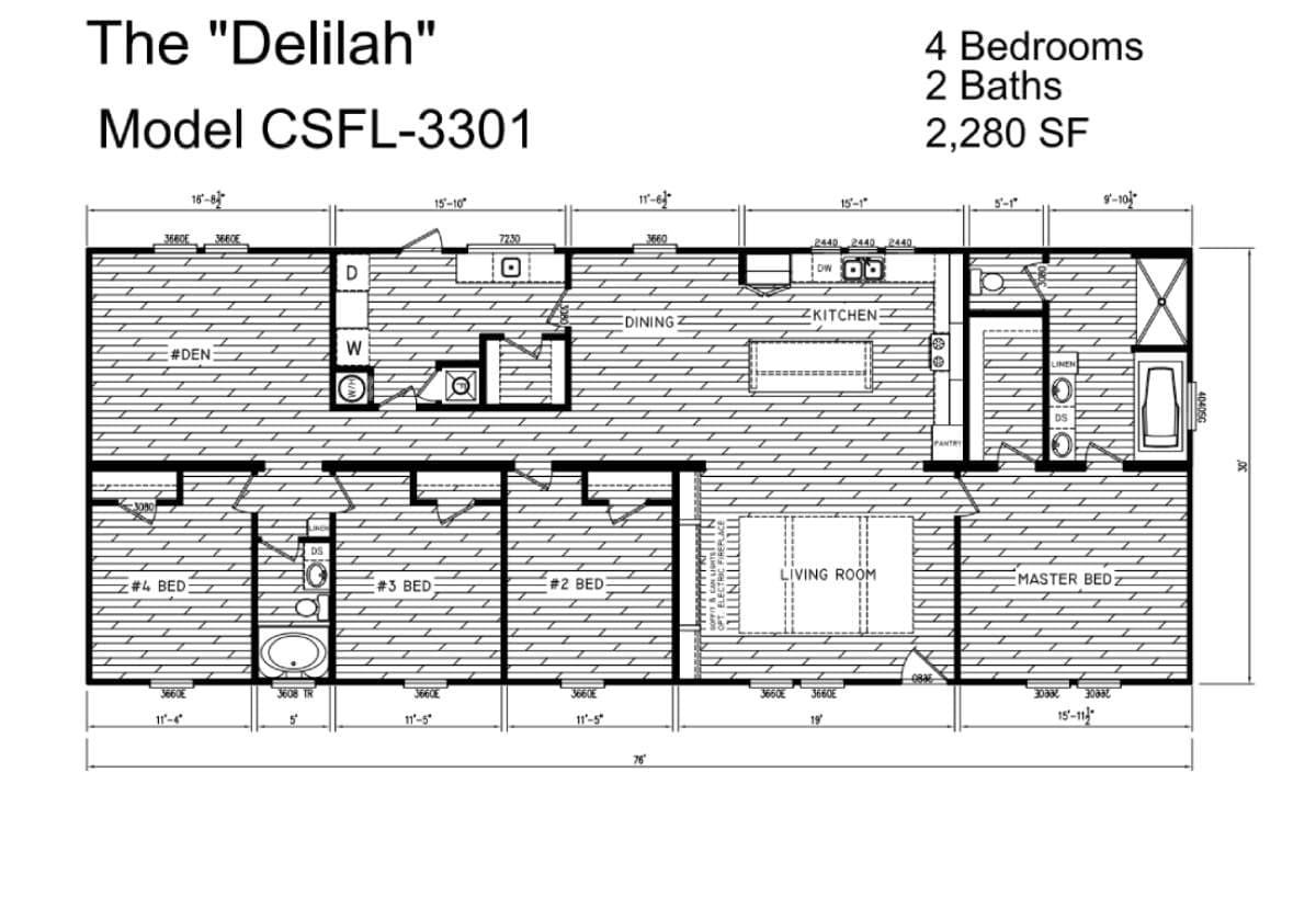 The delilah floor plan home features
