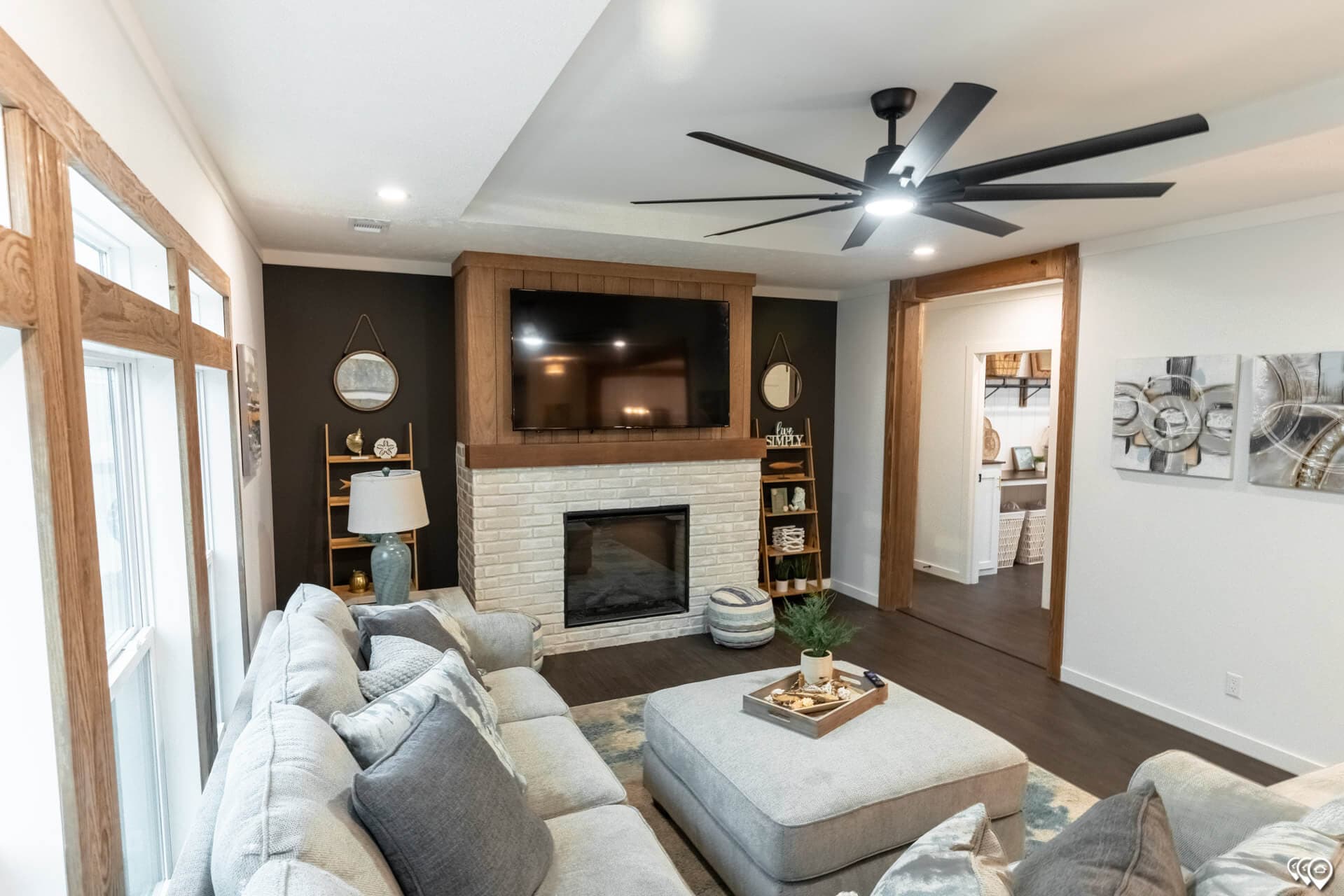 The twin creek interior home features