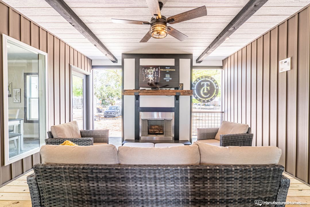 The white oak  exterior home features