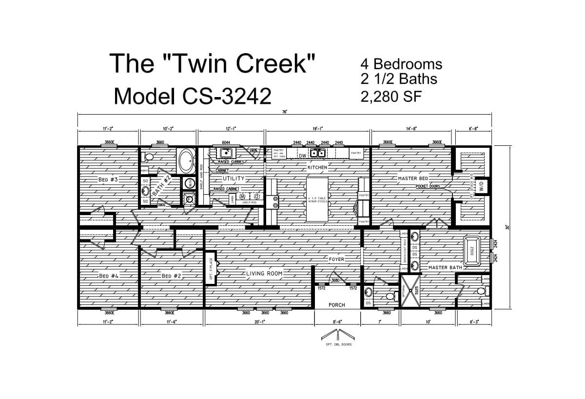 The twin creek floor plan home features