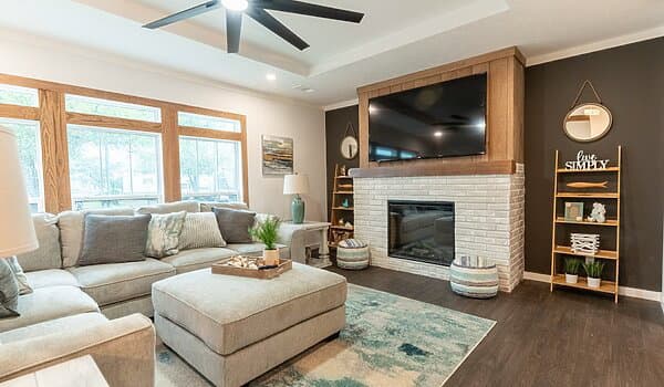 The twin creek interior home features