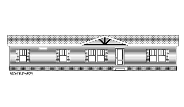 The hangout elevation home features