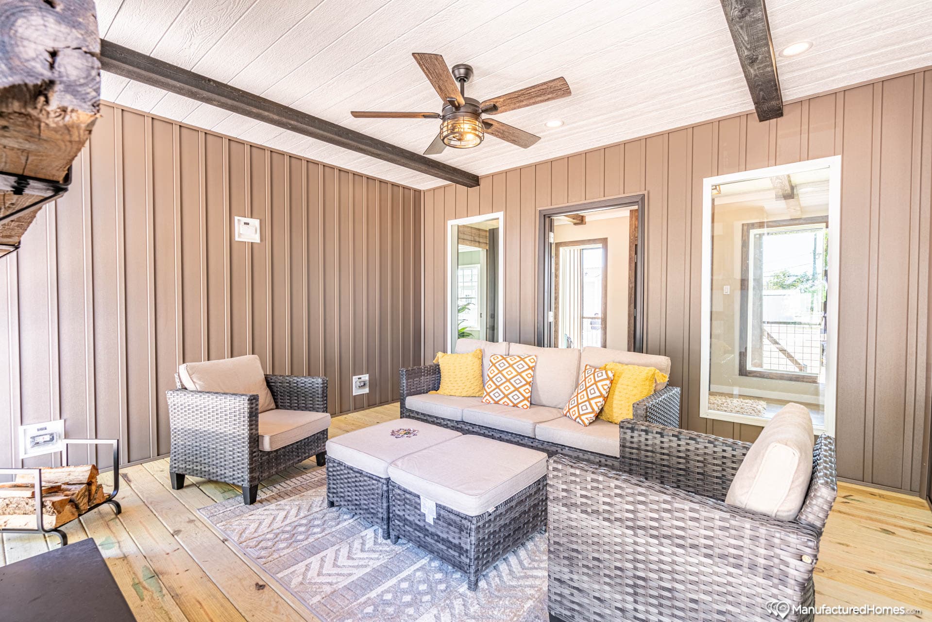 The white oak  exterior home features