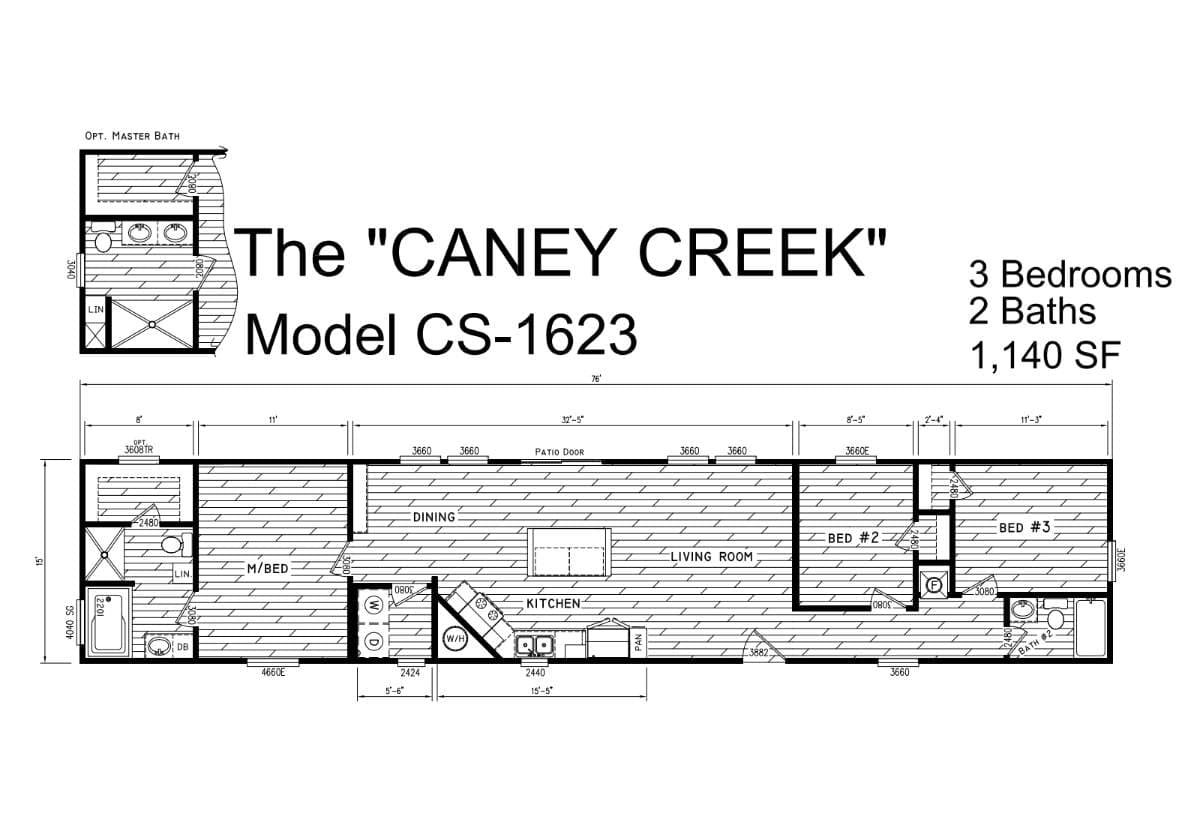 The caney creek floor plan home features