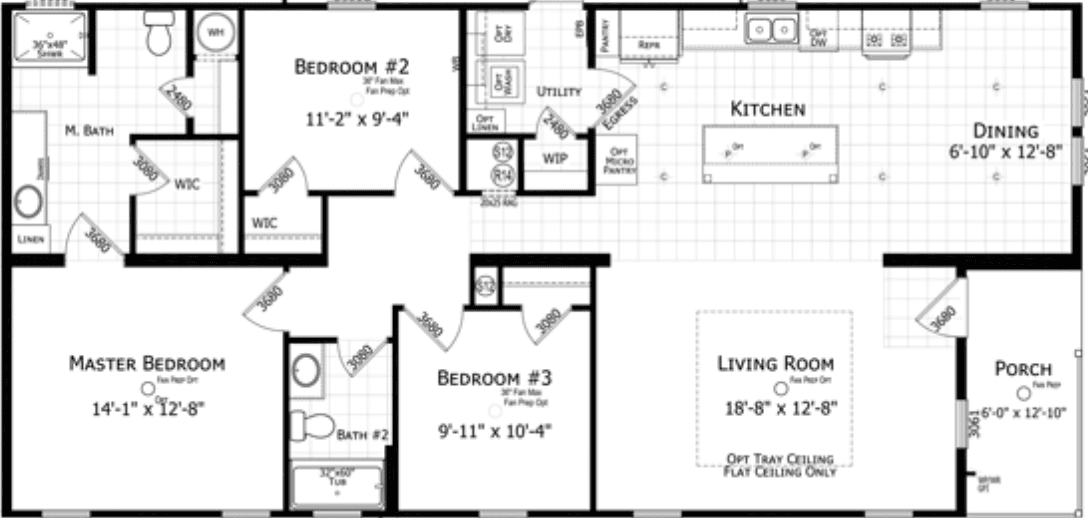Mullett floor plan home features