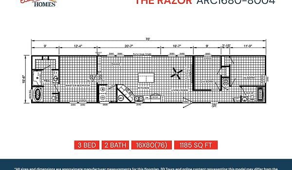 Arc1680-8004 floor plan home features