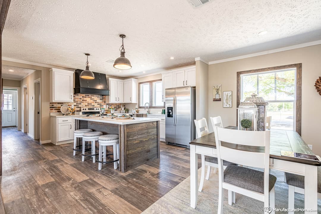 The white oak  kitchen home features