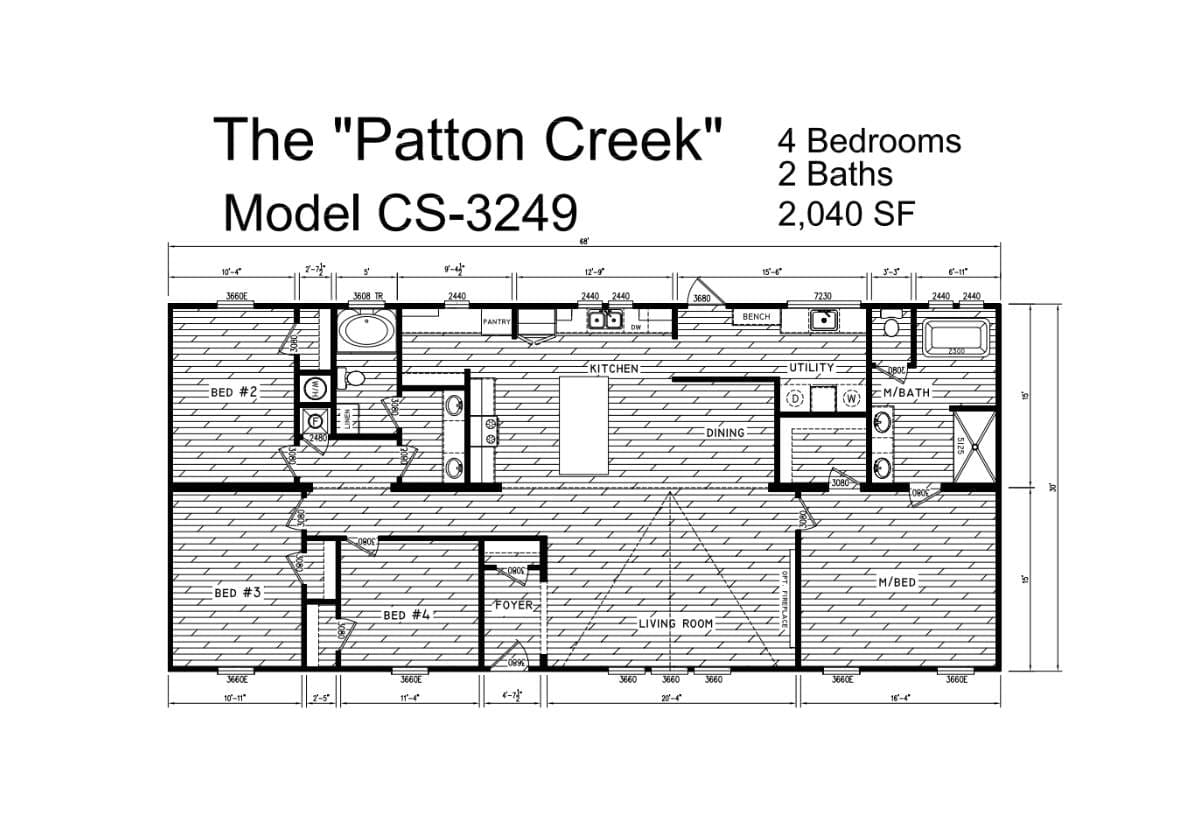 The patton creek floor plan home features