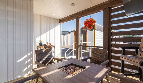 The hangout exterior home features